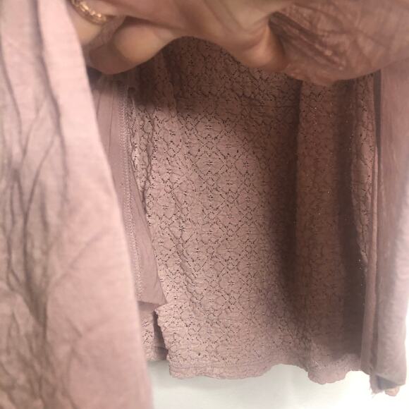 Anthropologie Deletta Blouse Mauve Tan Drape Layer Tank Side Gather Top S - Picture 7 of 11